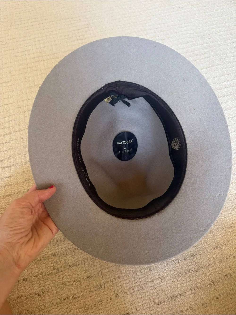 Mallory by STETSON Classic Gray WOOL Fedora with Black Band SMALL